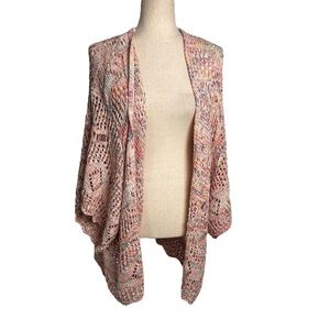 Boho chic crochet knit kimono